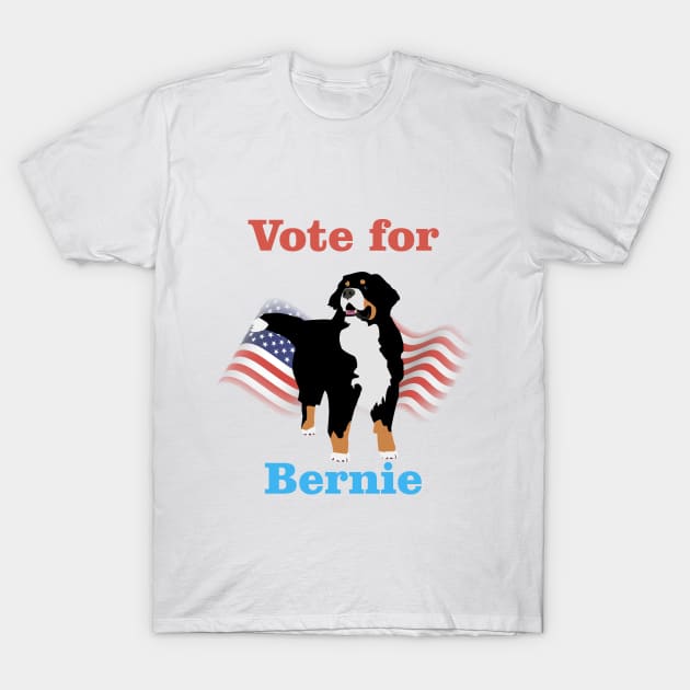 Vote for Bernie Bernese Mountain Dog T-Shirt by NorseTech